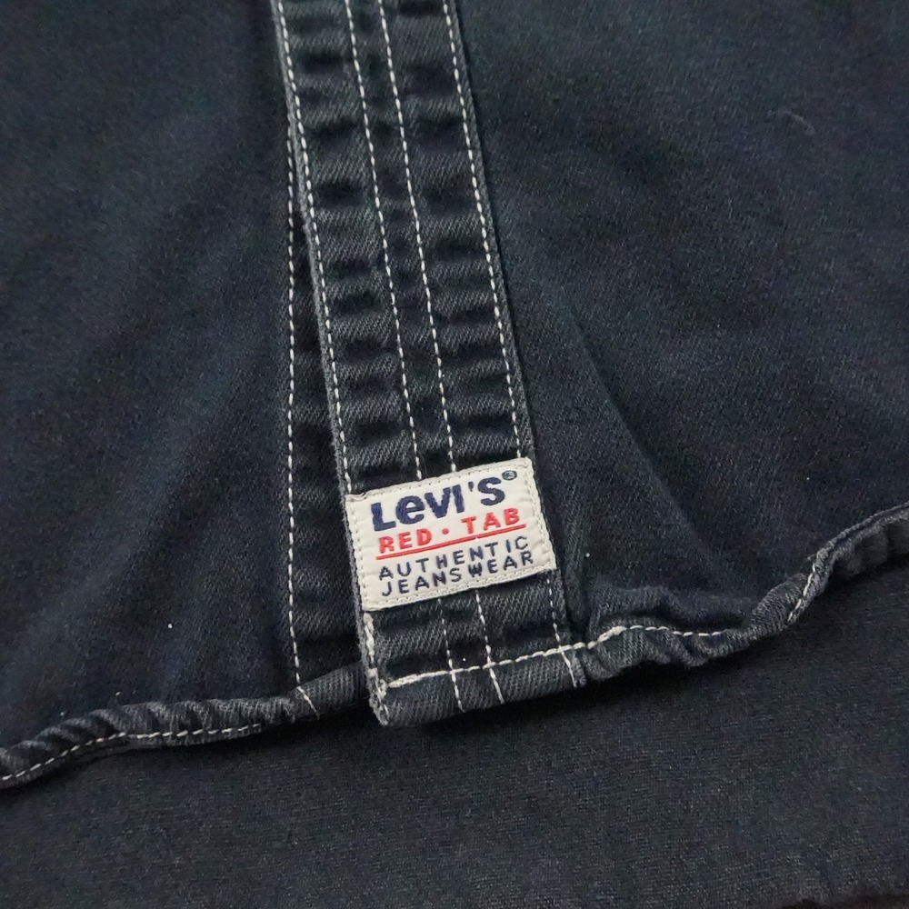 Vintage Levi's Red Tab Chambray Stitched Long Sleeve Men's Dark Denim Shirt XL - Picture 13 of 16